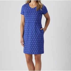 Duluth Trading Co NoGA Naturale Cotton Dress Size‎ XL Blue Pockets UPF 40 Casual
